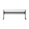 Flash Furniture Palmer 72in. x 24in. HD Nesting Table w/T-Legs, Modesty Panel, 1in. Thick White Tabletop, Blk Frame MT-M7224-T-LEG-WHTBLK-GG - alternate 3
